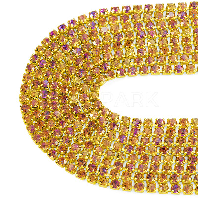 4.8 Yards Iron Rhinestone Cup Chains CH-TA0001-10F-1