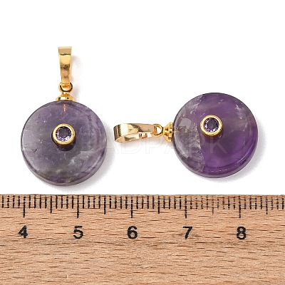 Natural Banded Amethyst Pendants G-P628-03G-07-1