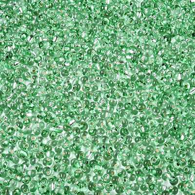 6/0 Baking Paint Transparent Fringe Glass Seed Beads SEED-N006-06K-1