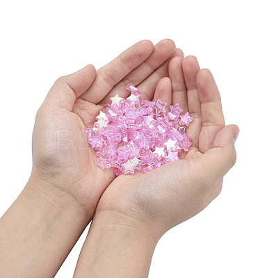 Eco-Friendly Transparent Acrylic Beads TACR-YW0001-01D-1