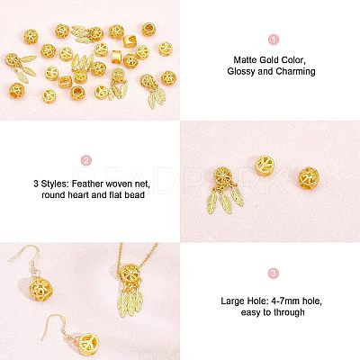 3 Style Alloy European Beads FIND-CA0006-17-1