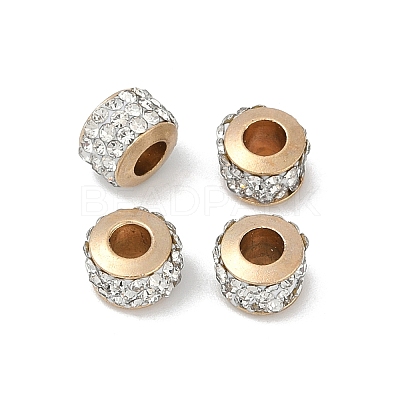Alloy Rhinestone Clay Pave Beads ALRI-D300-01G-02-1