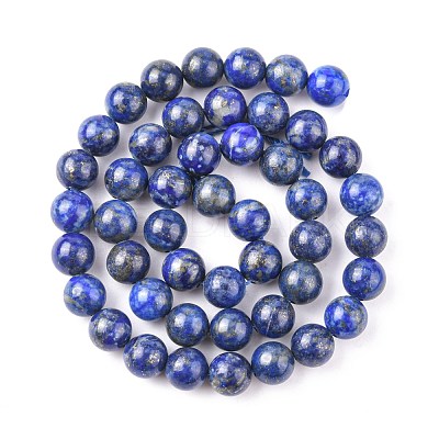 Natural Lapis Lazuli Beads Strands G-G099-8mm-7-1