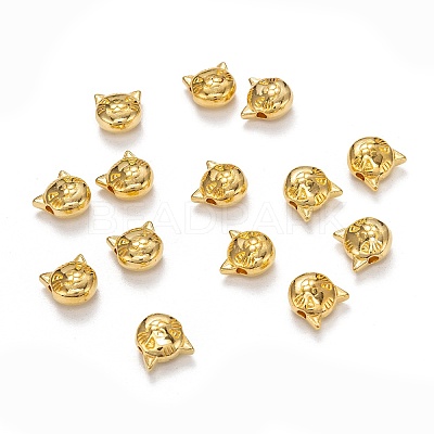 Tibetan Style Alloy Kitten Beads X-TIBEP-GC178-G-RS-1