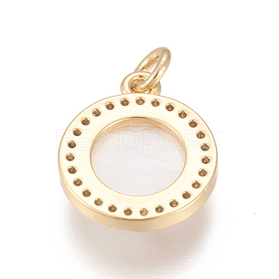 Brass Micro Pave Cubic Zirconia Pendants ZIRC-L078-043A-NR-1
