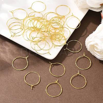 Brass Wine Glass Charm Rings EC067-1G-1