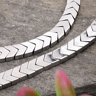 Electroplated Arrows Non-magnetic Synthetic Hematite Bead Strands G-E295-10-1