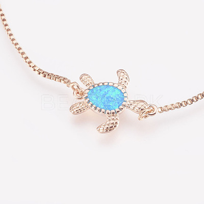 Adjustable Brass Bolo Bracelets BJEW-L618-02RG-A-1