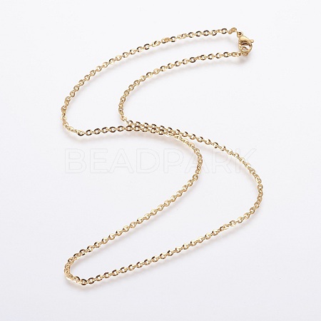 304 Stainless Steel Cable Chain Necklaces NJEW-P250-03G-01-1