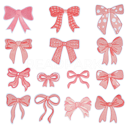 14Pcs 14 Styles Computerized Embroidery Cloth Iron on/Sew on Patches PATC-BC0001-18-1