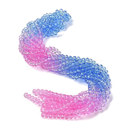 Transparent Painted Glass Beads Strands X1-DGLA-A034-T8mm-A08-1