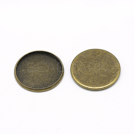 Iron Plain Edge Bezel Cups MAK-Q011-25AB-25mm-1