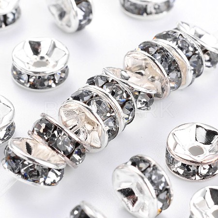 Brass Grade A Rhinestone Spacer Beads LS-RSB037NF-03-1
