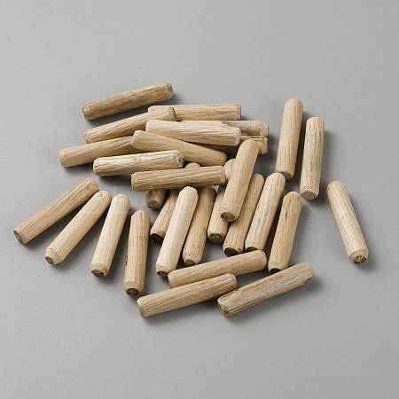Wood Grooved Dowel Pins AJEW-WH0472-06F-1