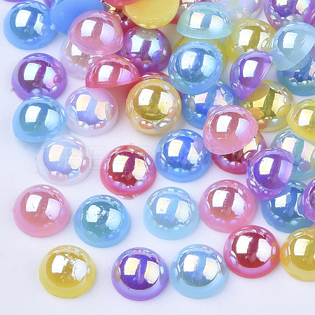 ABS Imitation Pearl Cabochons OACR-Q176-6mm-M-1