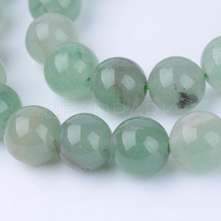 Natural Green Aventurine Beads Strands G-Q462-6mm-20-1