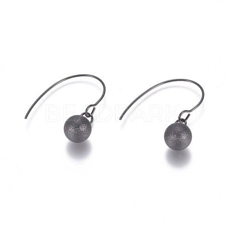 Ball304 Stainless Steel Dangle Earrings EJEW-L215-54A-B-1
