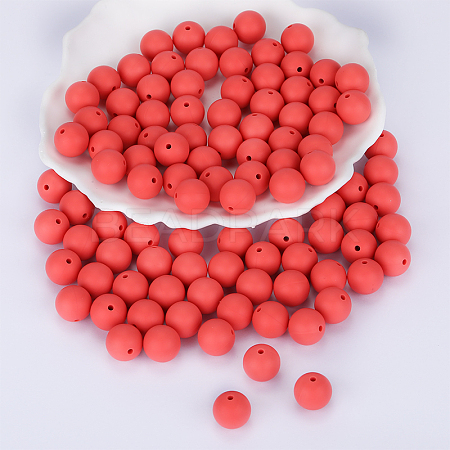 Round Silicone Focal Beads SI-JX0046A-45-1