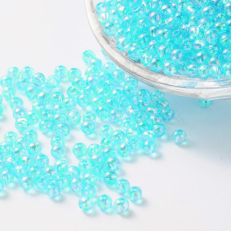 Eco-Friendly Transparent Acrylic Beads PL733-7-1