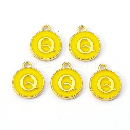 Golden Plated Alloy Enamel Charms X-ENAM-S118-09Q-1