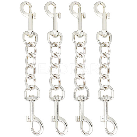 GOMAKERER 4Pcs Alloy Double Swivel Clasps FIND-GO0001-81P-1