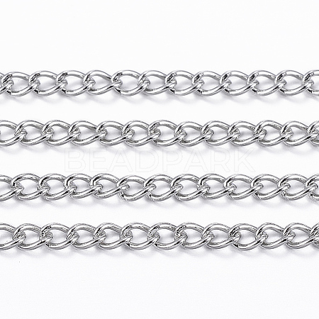 304 Stainless Steel Curb Chains STAS-P163-18P-1