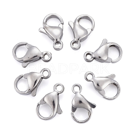 Tarnish Resistant 304 Stainless Steel Lobster Claw Clasps STAS-AB11-1