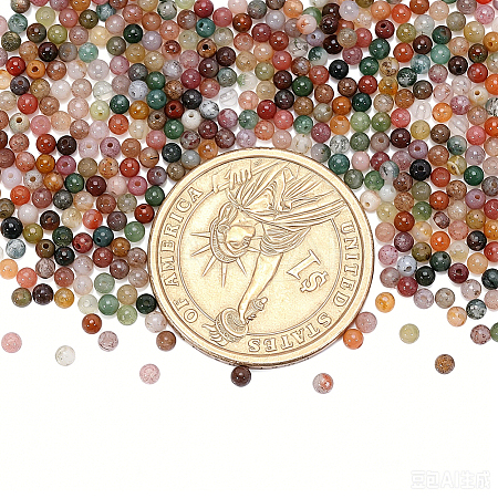 3 Strands Natural Indian Agate Beads Strands G-NB0005-32-1