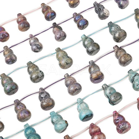Electroplate Natural Hemimorphite Beads Strands G-U012-A04-1