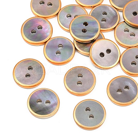 Golden Edge Naturl Black Lip Shell Button SH-CBA0ED6-01A-1