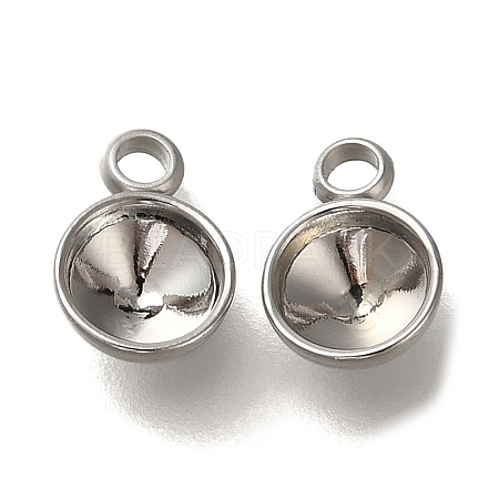 304 Stainless Steel Pendant Cabochon Settings STAS-I310-27P-1