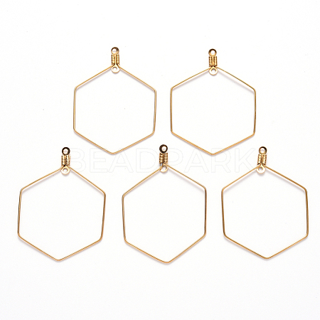 PVD Vacuum Plating 304 Stainless Steel Wire Pendants STAS-S103-14G-1