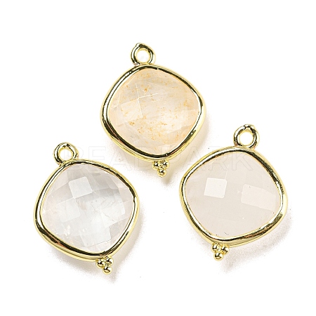 Natural Quartz Crystal Rock Crystal Pendants G-M431-12G-06-1
