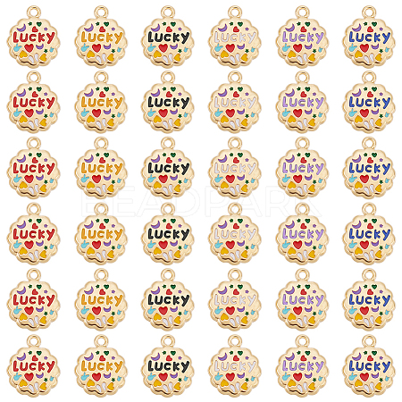   36Pcs 6 Colors Alloy Pendants ENAM-PH0002-29-1