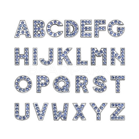 Alloy Rhinestone Slide Charms ALRI-TAC0003-15P-01-1