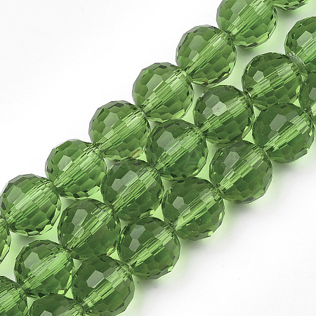 Transparent Glass Bead Strands X-GLAA-R095-6mm-14-1