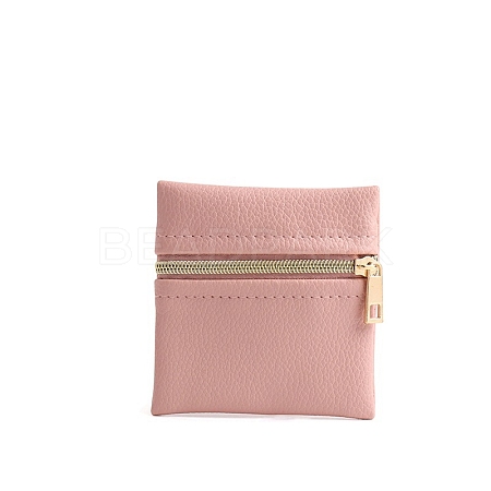 Square PU Leather Jewelry Gift Zipper Bags PW-WGB98FA-06-1