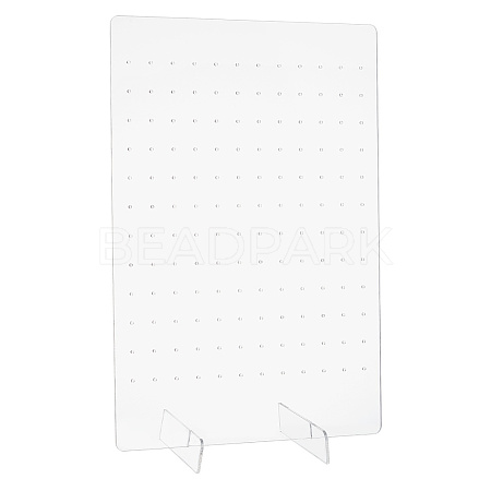 Rectangle Transparent Acrylic Slant Back Earring Display Stands EDIS-WH0029-92-1