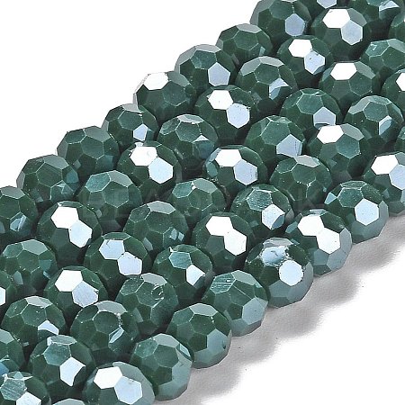 Electroplate Opaque Glass Beads Strands EGLA-A035-P8mm-A23-1