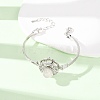Rotating Sun Natural Rose Quartz Link Bracelets GG-CBA0251-11P-01-3