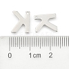 Tarnish Resistant 304 Stainless Steel Letter Charms STAS-O072-K-3