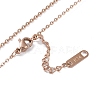 Ion Plating(IP) 304 Stainless Steel Cable Chain Necklaces NJEW-G081-07-4