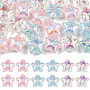 30Pcs 3 Colors UV Plating Printed Transparent Acrylic Beads PACR-YW0001-59-1
