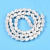 Transparent Spray Painted Glass Beads Strands GLAA-N001-28-3