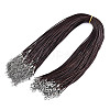 Waxed Cotton Cord Necklace Making X-MAK-S034-005-1