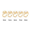 Flower Brass Shell Adjustable Rings Setting KK-T079-35G-4
