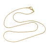 Ion Plating(IP) 304 Stainless Steel Boston Chain Necklaces X-STAS-O053-15G-01-1