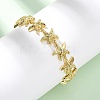 Brass Link Bracelets for Women BJEW-H209-01G-3