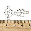 Tibetan Style Alloy Shamrock Connector Charms TIBE-I026-6013AS-3