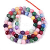 Dyed Natural White Jade Beads Strands G-T139-6mm-60-04-2